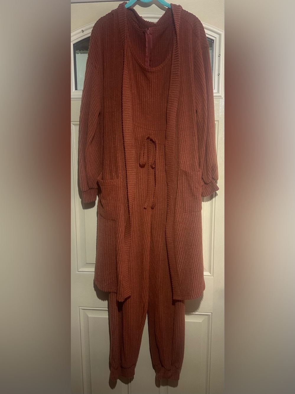 Sweater jumper with long cardigan very nice stylish and elegant.